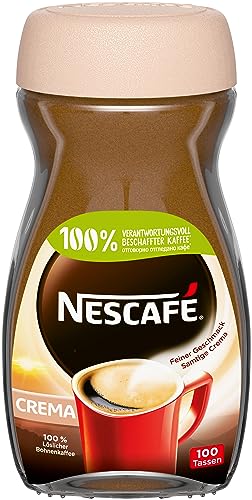 NESCAFE NESCAFÉ CLASSIC Crema, löslicher Bohnenkaffee aus mitteldunkel...