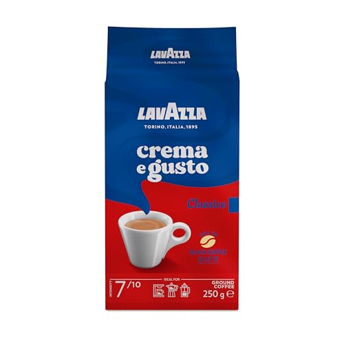 Lavazza, Crema e Gusto Classico, Gemahlener Kaffee, für Mokka-Kannen oder...