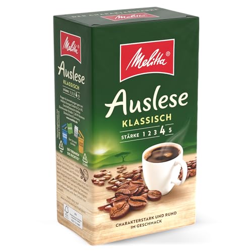 Melitta Auslese Filter-Kaffee 500g, gemahlen, Pulver für Filterkaffeemaschinen,...