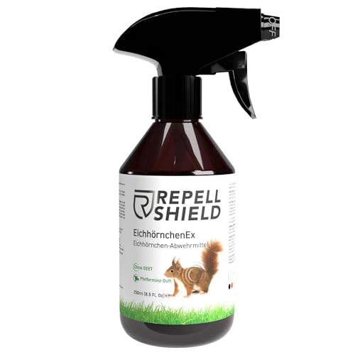 RepellShield® Eichhörnchen Abwehr Spray - 250 ml - Tiervertreiber Spray als...
