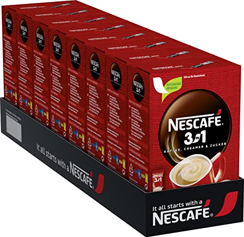 NESCAFÉ 3-in-1 Getränkepulver-Sticks, löslicher Bohnenkaffee mit Creamer &...
