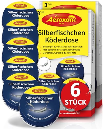 Aeroxon Silberfische Bekämpfen, Silberfisch Köderdose, (6 Dosen) -...