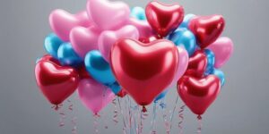 heart shaped balloons birthday celebration